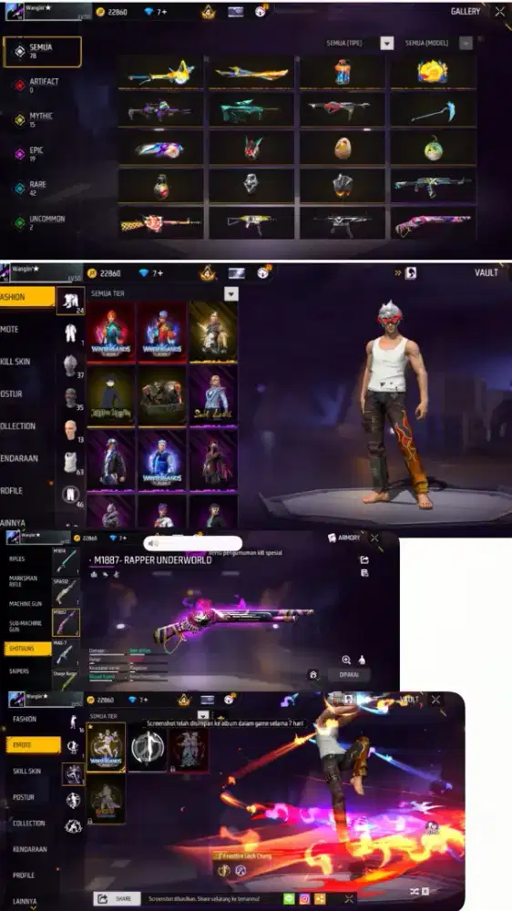 Jual akun FF murah meriah yg minat lansung inbox aja