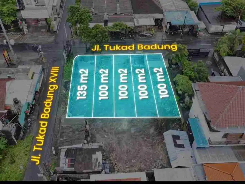 Tanah di jalan Utama tukad badung Renon