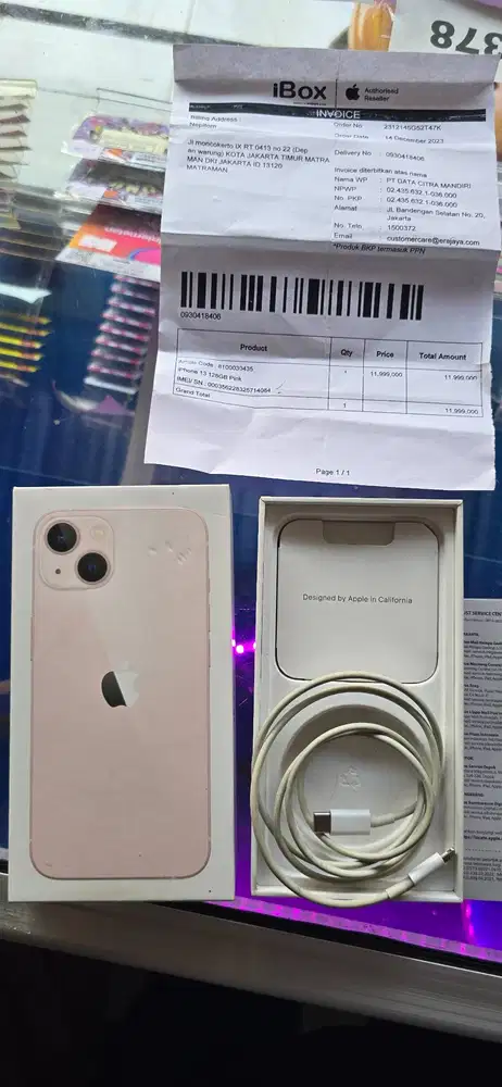 JUAL BUTUH UNTUK MUDIK IPGONE 13 GARANSI IBOX 128GB WARNA PINK