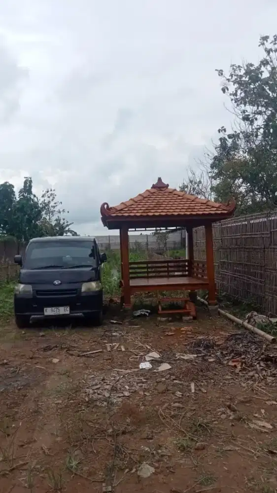 Saung gazebo bahan kayu jati bayar setelah barang sampai lokasi