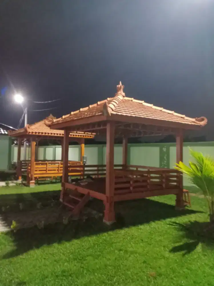 Gazebo saung kayu jati bayar setelah barang sampai lokasi