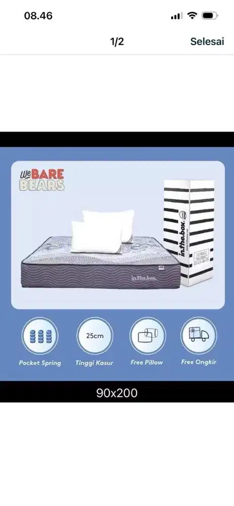 Kasur springbed INTHEBOX (90x200)