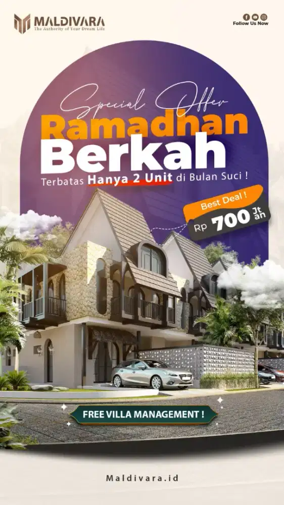 Villa 700 Jutaan — 3 Kamar Tidur & Kolam Renang Pribadi