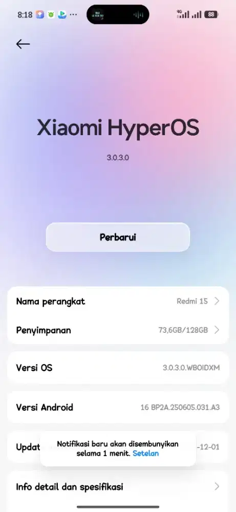 XIAOMI REDMI 15 8/128 BATERAI BADAK 7000 mAh