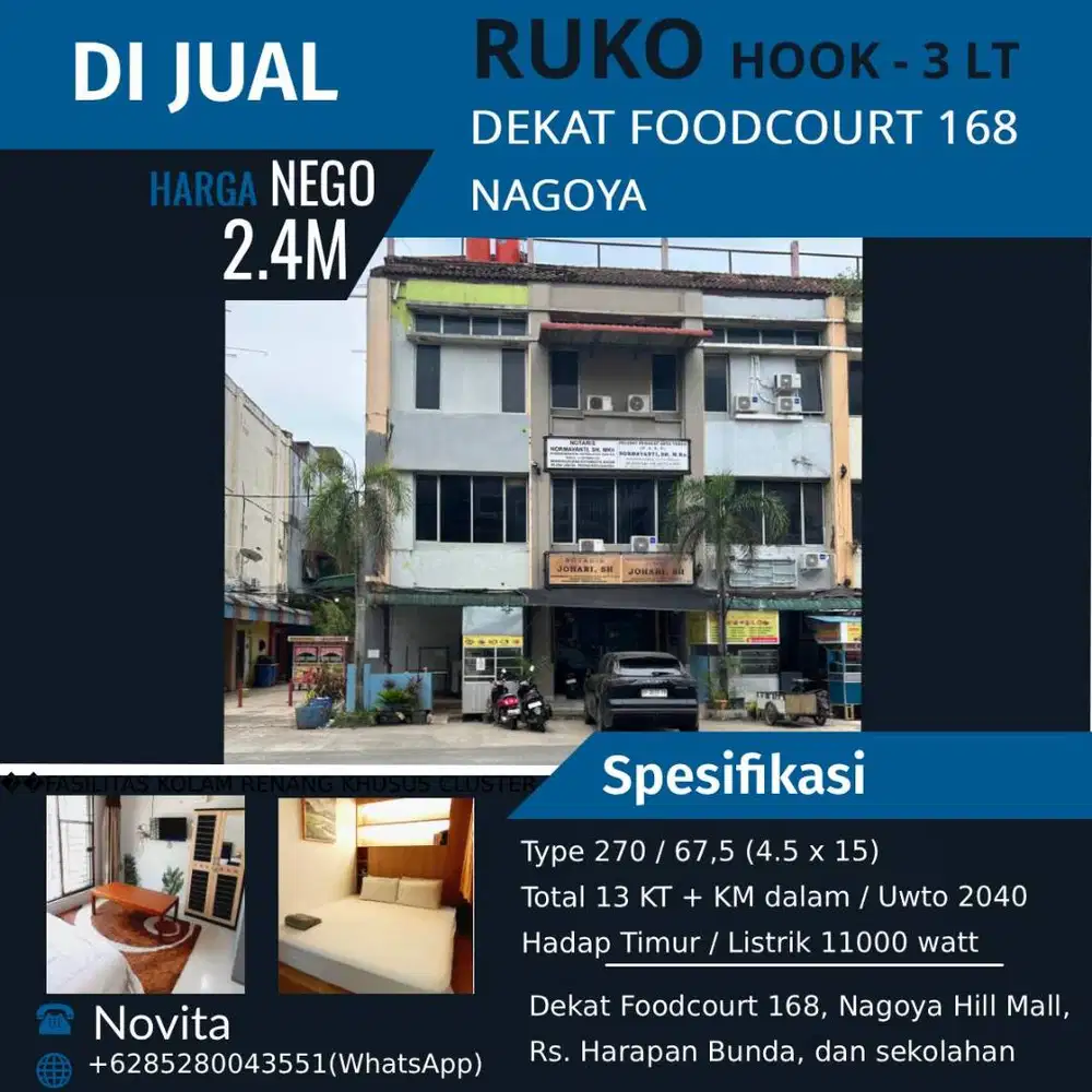Ruko HOOK kos kosan 3 Lantai di Nagoya