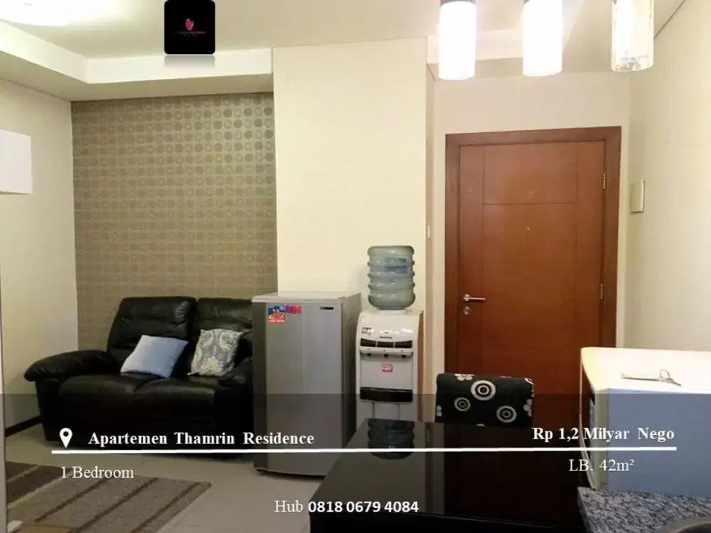 Dijual Apartement Thamrin Residence 1BR Mid Floor Fully Furnished