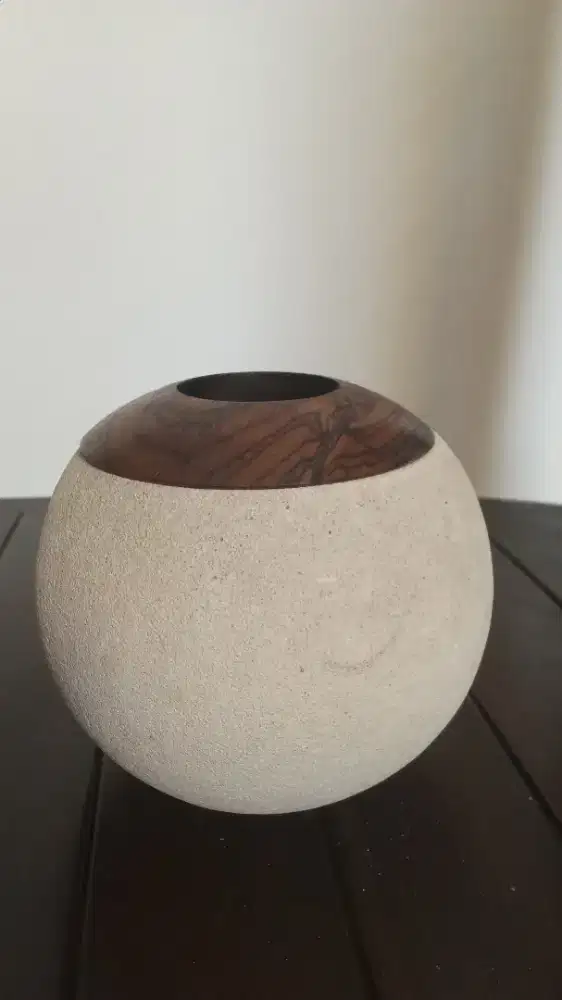 Pajangan Unik mix Kayu dan Batu