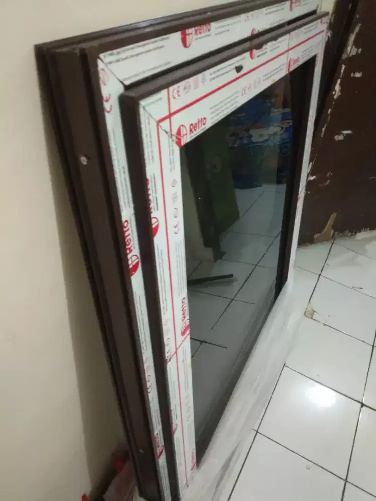 Jendela UPVC tinggi 120cm lebar 80cm