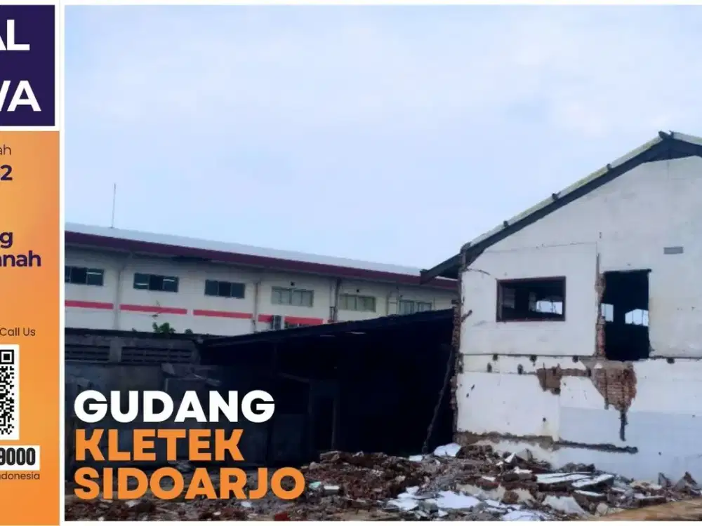 Lahan Gudang Dijual Kletek Sidoarjo 2.360 m² – Area Industri Strategis