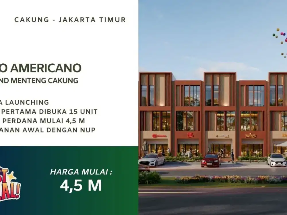 Ruko Americano Metland Menteng Cakung Harga Perdana