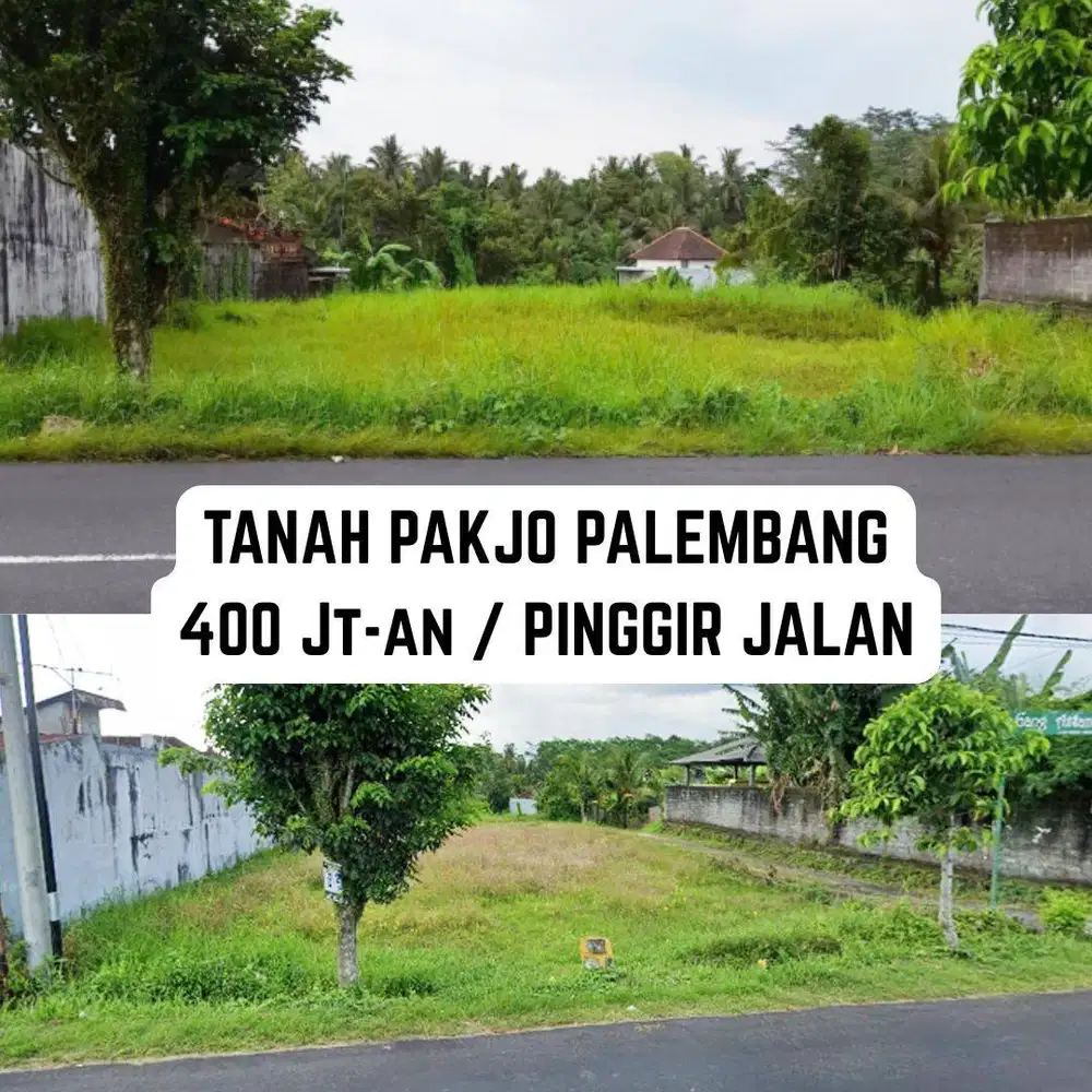 tanah pakjo pinggir jalan kota palembang