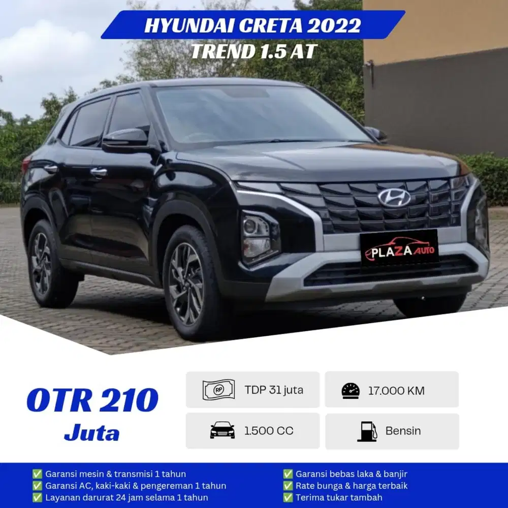 Hyundai Creta 2022
Trend 1.5 Automatic KM LOW bunga istimewah