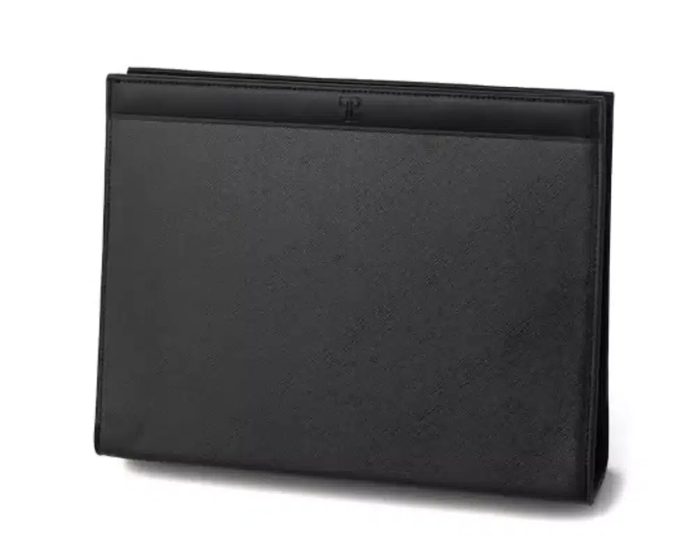 TROY Clutch Handbag Pria mewah bahan kulit saffiano