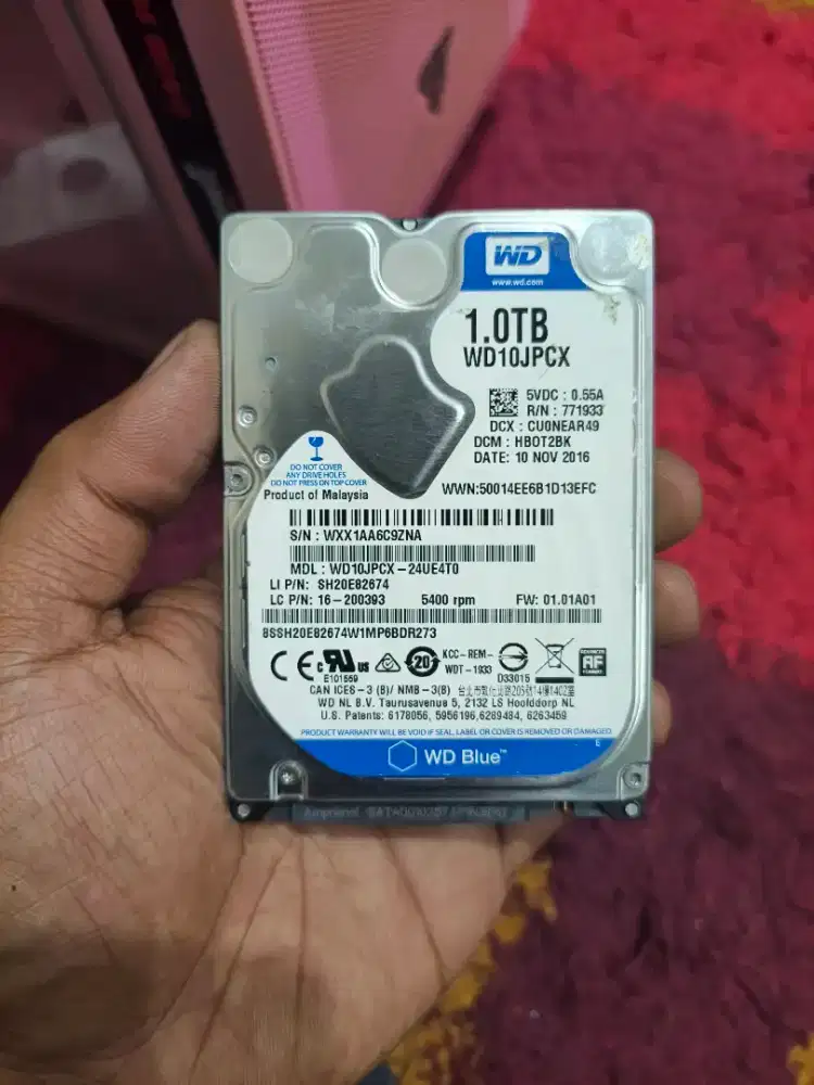 HDD Hardisk Laptop WD Blue 1TB Murah Sentinel 100%