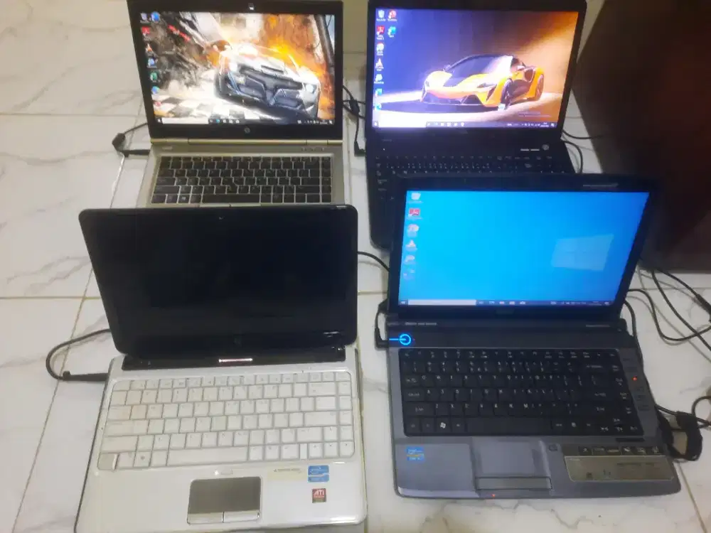 Jual Borong 4Unit Laptop (Hp Core i5-Hp Core i3-Core 2) Semua Tampil