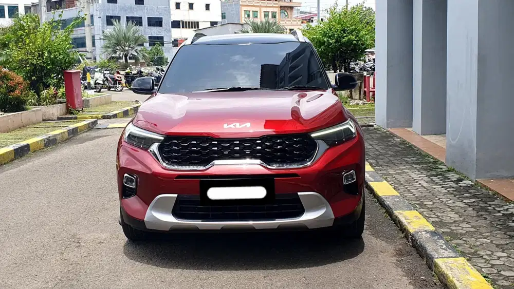 Km22rb kia sonet smart 2022 merah pajak panjang