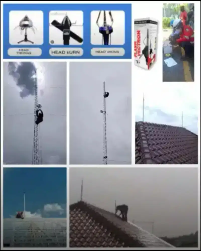 Spesialis ahli jasa pasang penangkal petir dari grounding mesin