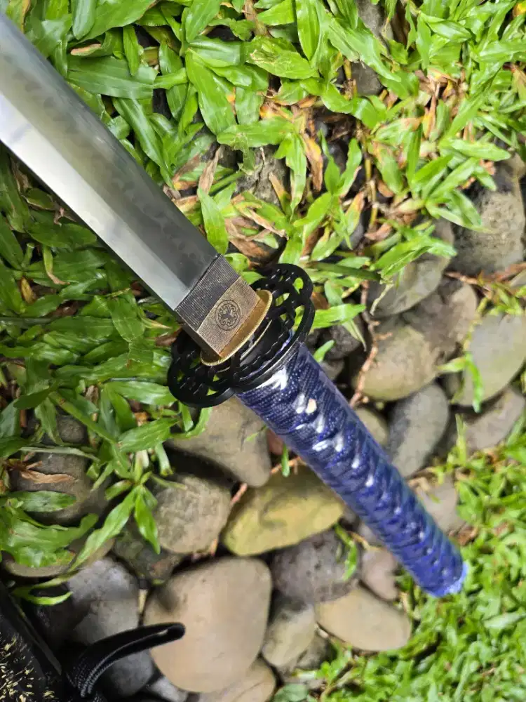 Pedang samurai katana Tatebayasi Kuroyama T10 real hammon blade