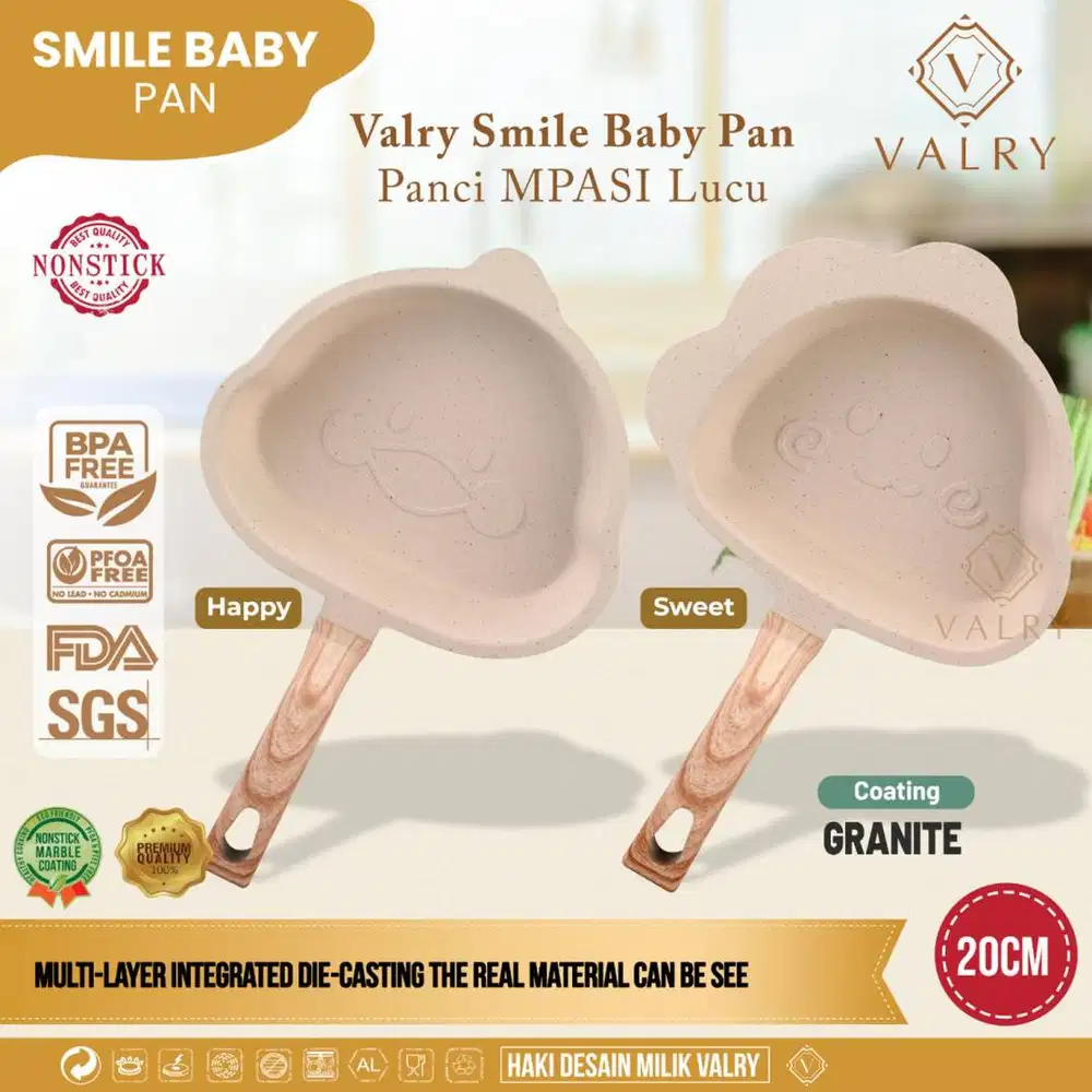 VALRY Smile Baby pan panci mpasi anti lengket HAPPY / SWEET WAJAN
