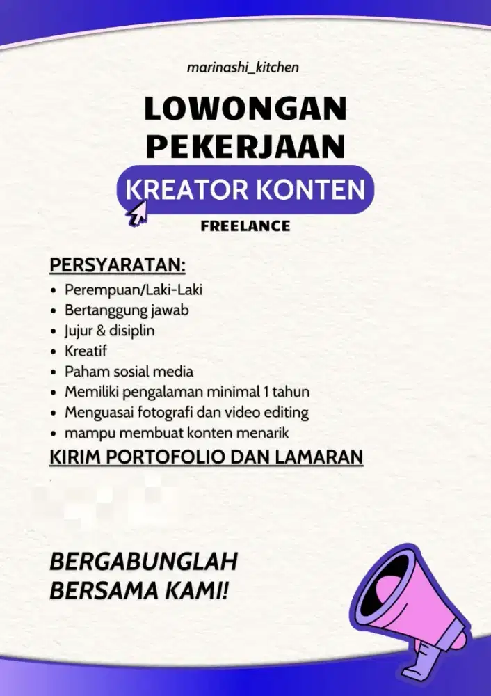 Freelance Content Creator F&B