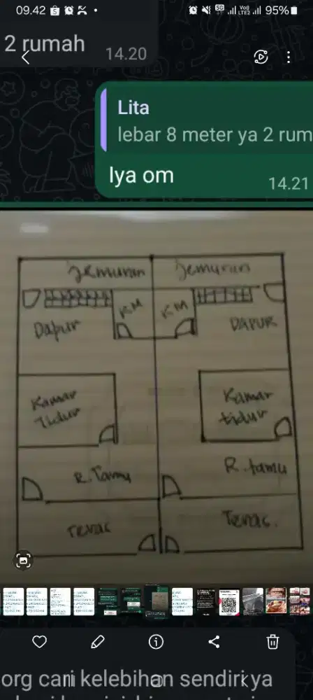 2rumah, 20meter dari joglo raya