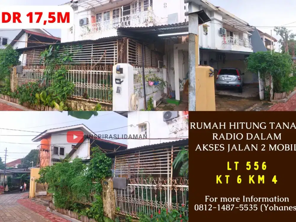 Rumah Hitung Tanah Radio Dalam Akses Jalan 2 Mobil