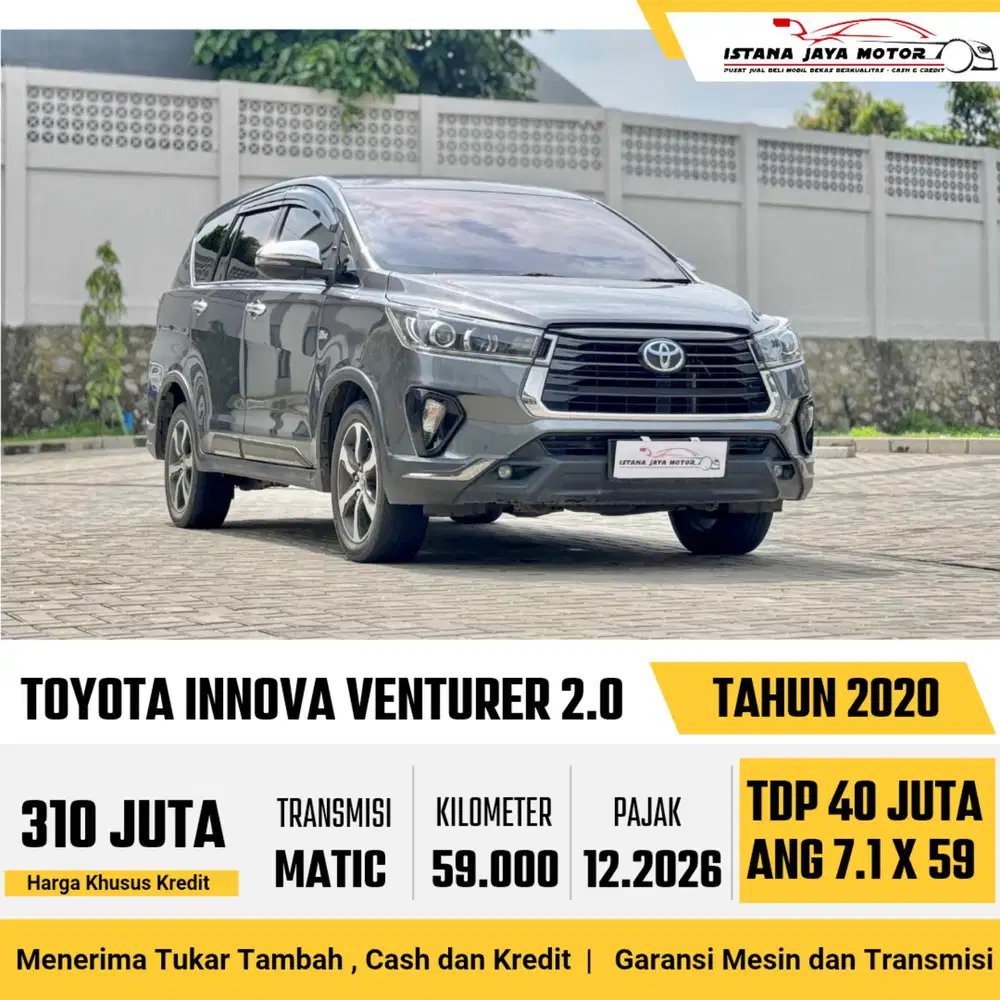 TOYOTA INNOVA VENTURER 2.0 BENSIN 2020