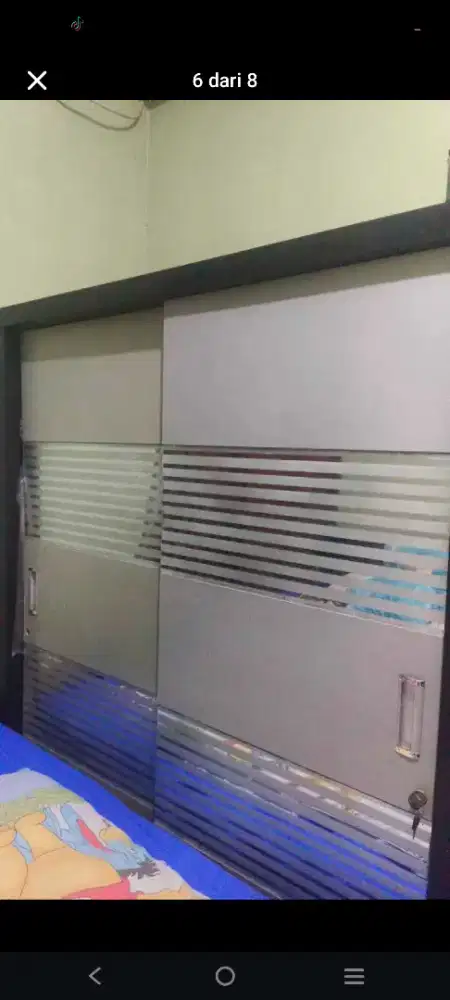 Lemari Pakaian Sliding Custom, Kondisi Bagus, Harga Murah