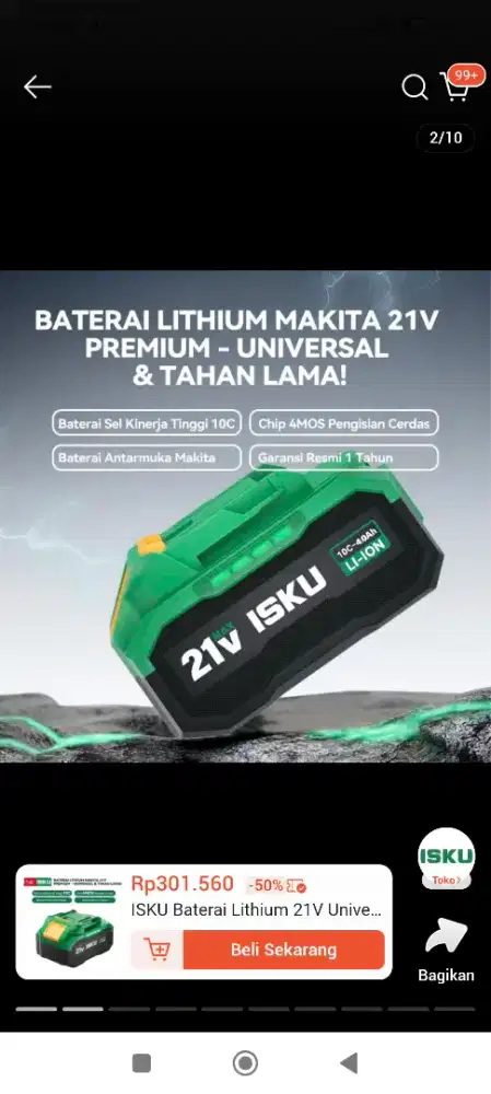 Baterai bor ISKU 10c 21V