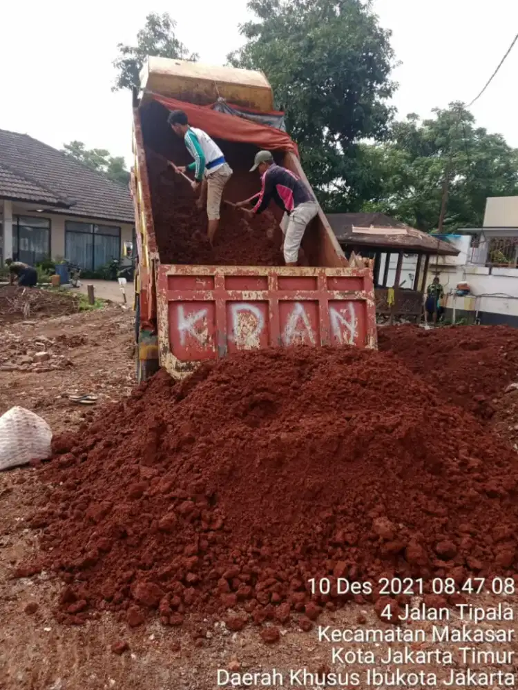 Tanah merah urugan cut and fillland clearing bongkaran rumah