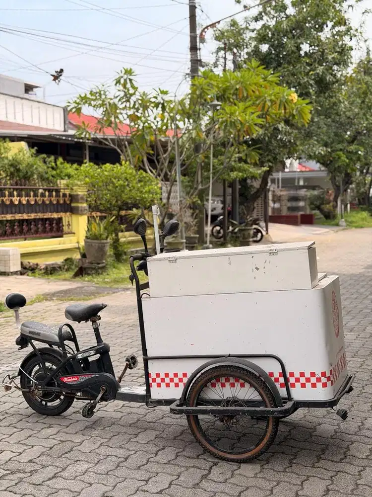 Sepedah Listrik Bekas Gerobak Besi