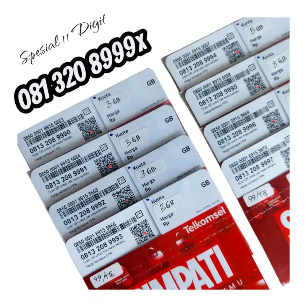 Nomor Cantik Simpati 11 Digit 4G/5G New 100%