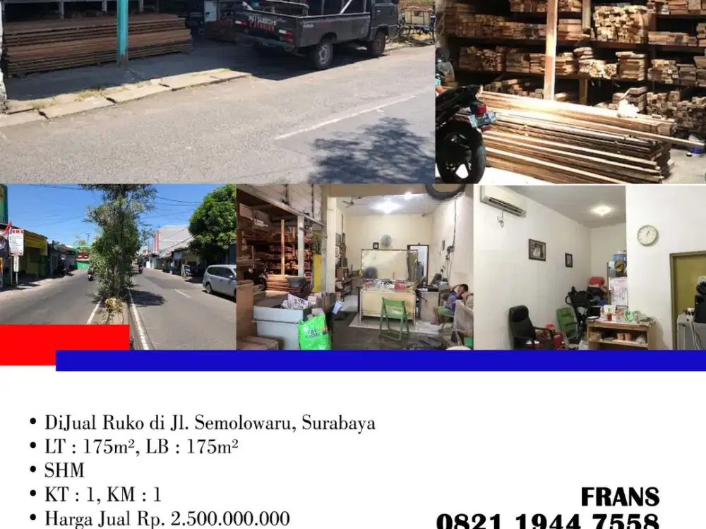 DiJual Ruko di Jl. Semolowaru, Surabaya