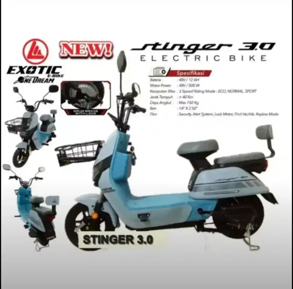 SEPEDA LISTRIK EXOTIC STINGER 3.0