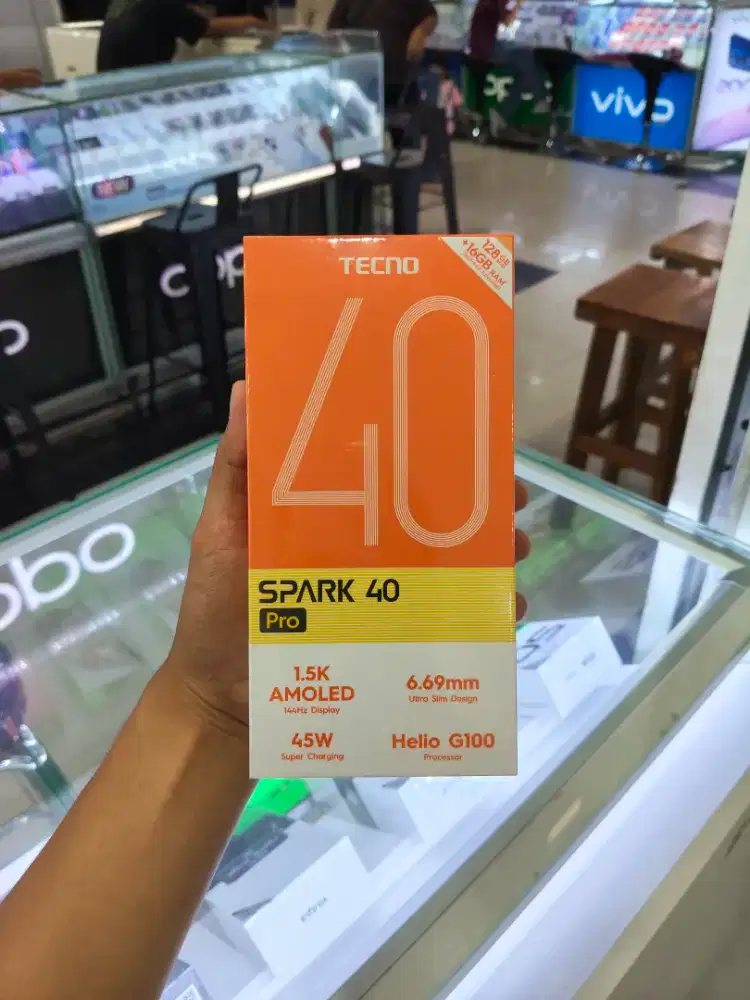 Tecno Spark 40 Pro 8/128 Baru Segel Garansi Resmi