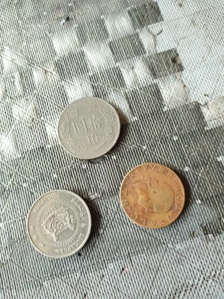 Jual uang koin kuno Singapore  uang koin kuno italiav  koin kuno china