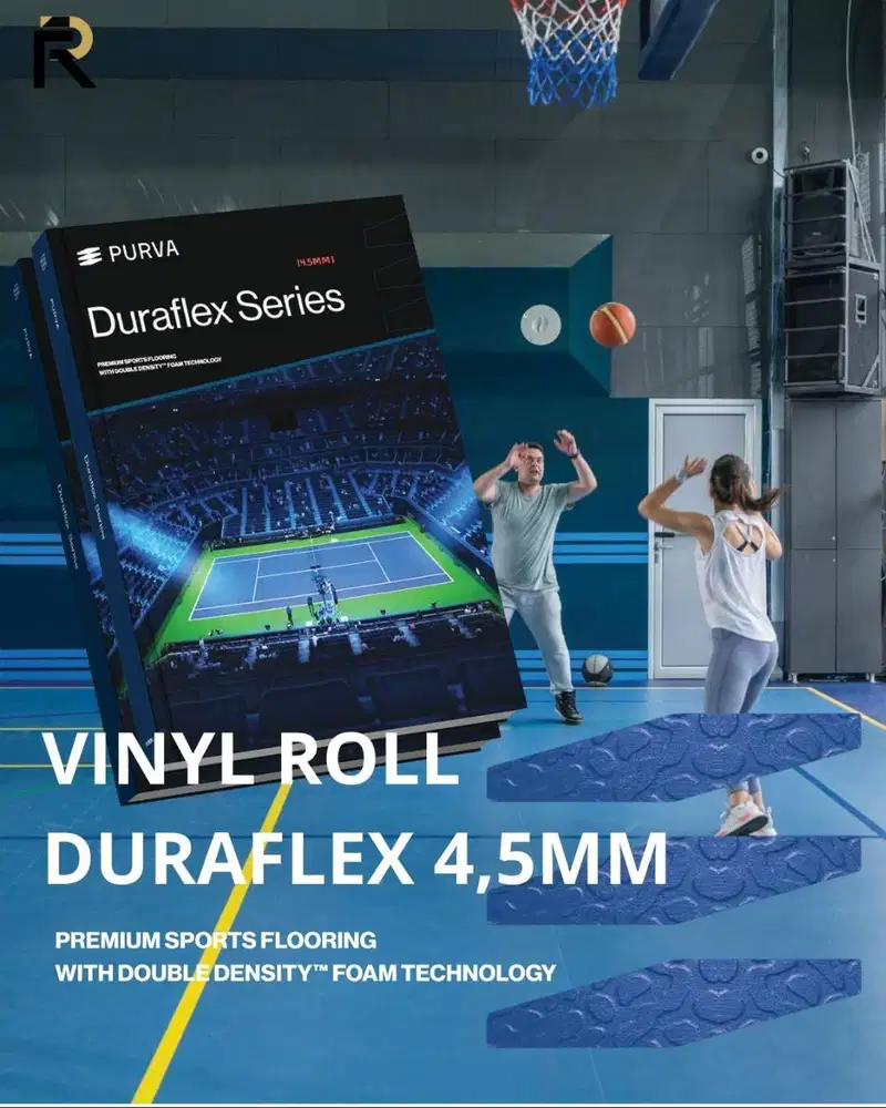 Vinyl Roll Purva Duraflex Premium Sport Flooring 4.5 mm – Lantai Olahr