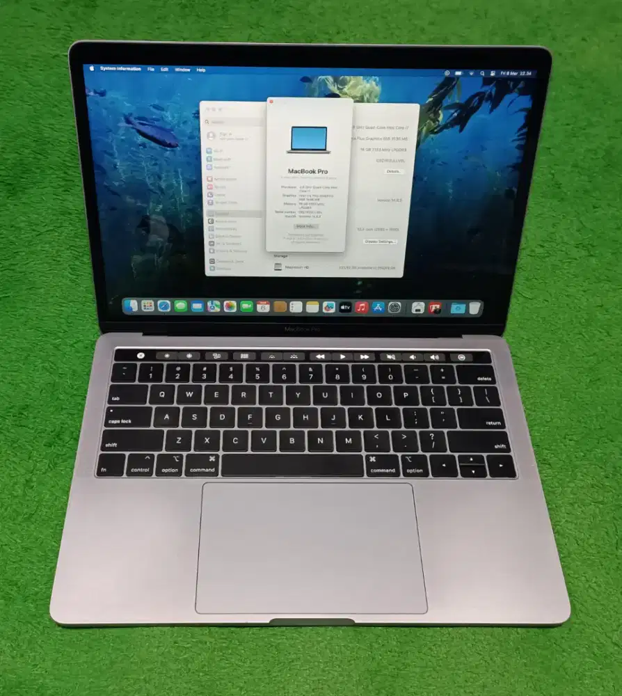 Apple Macbook Pro 2019 Intel i7 16/256 Grey Touchbar Murah