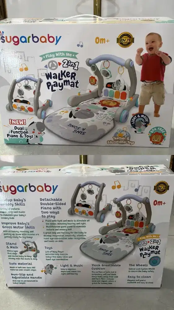 [BARU] Sugarbaby 2in1 Walker Playmat - Alat Bantu Jalan & Playgym