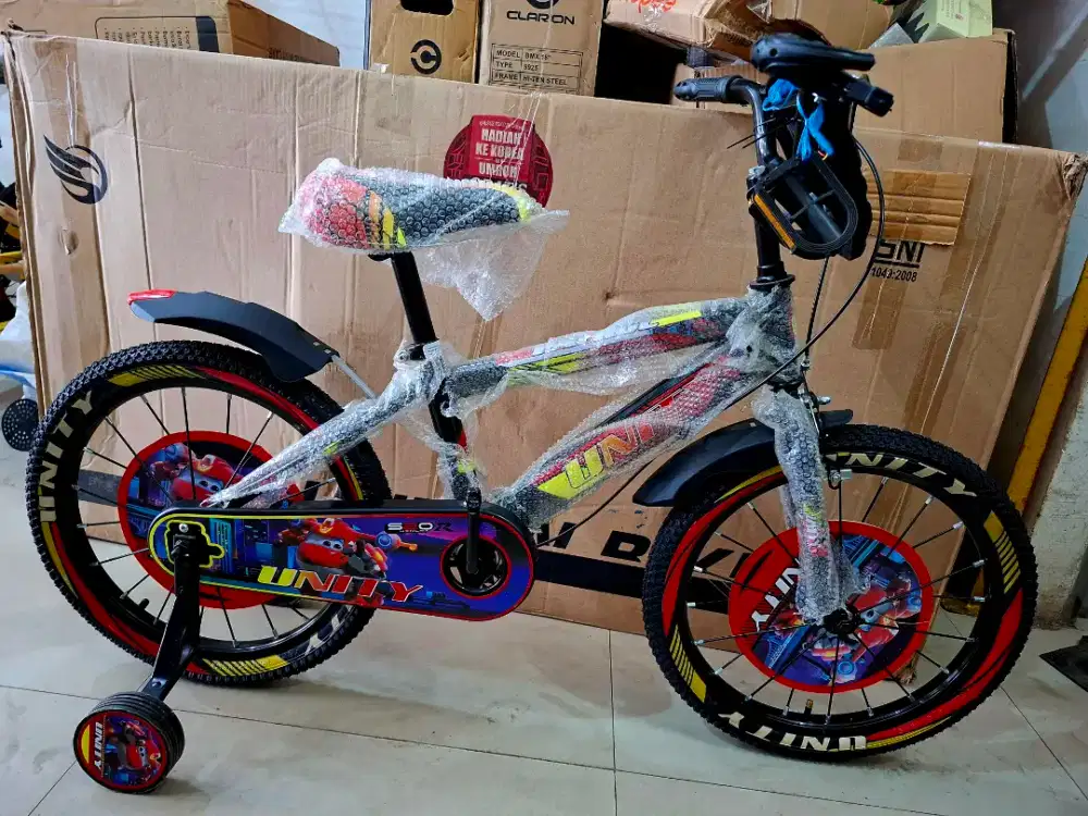 Sepeda Anak Cowok Laki BMX 18 Inch UNITY ( JARI-JARI MOTOR ) BAN POMPA