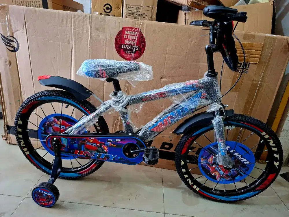 Sepeda Anak Laki Cowok Sepeda BMX 18 Inch UNITY ( JARI-JARI MOTOR )