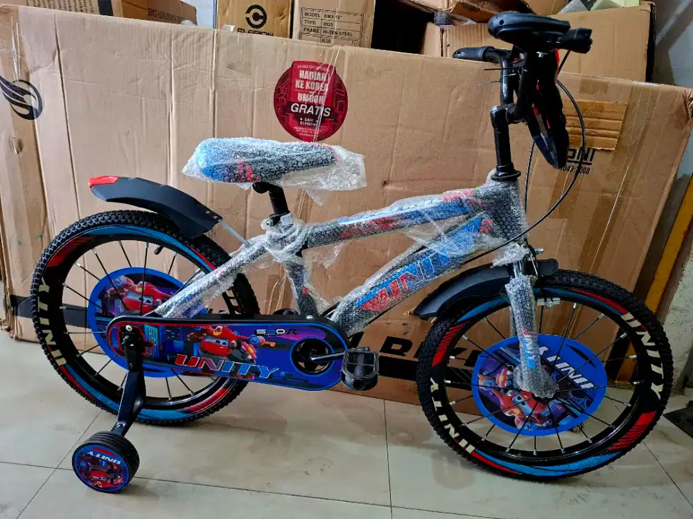 Sepeda Anak Laki Cowok Sepeda BMX 18 Inch UNITY ( JARI-JARI MOTOR )