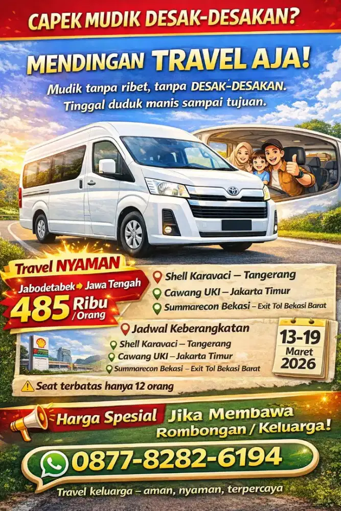 Travel Jakarta Jawa Tengah 13 19 Maret 2026
