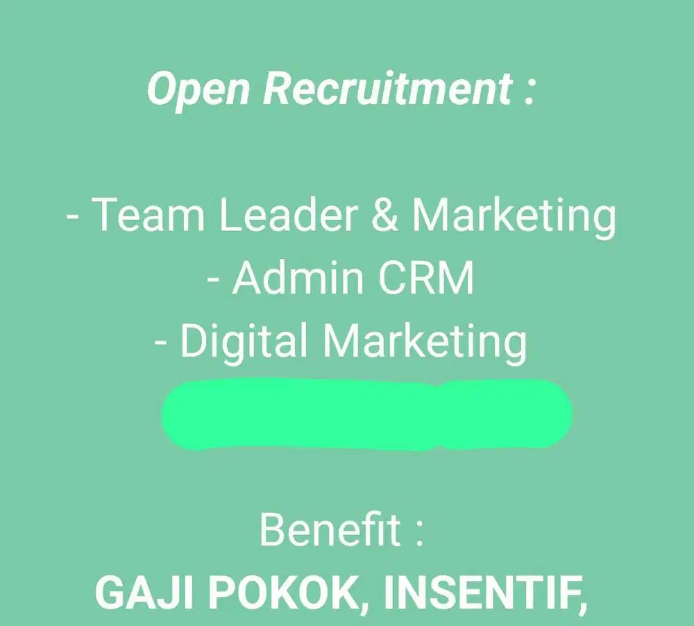 Open recrutment marketing motor honda