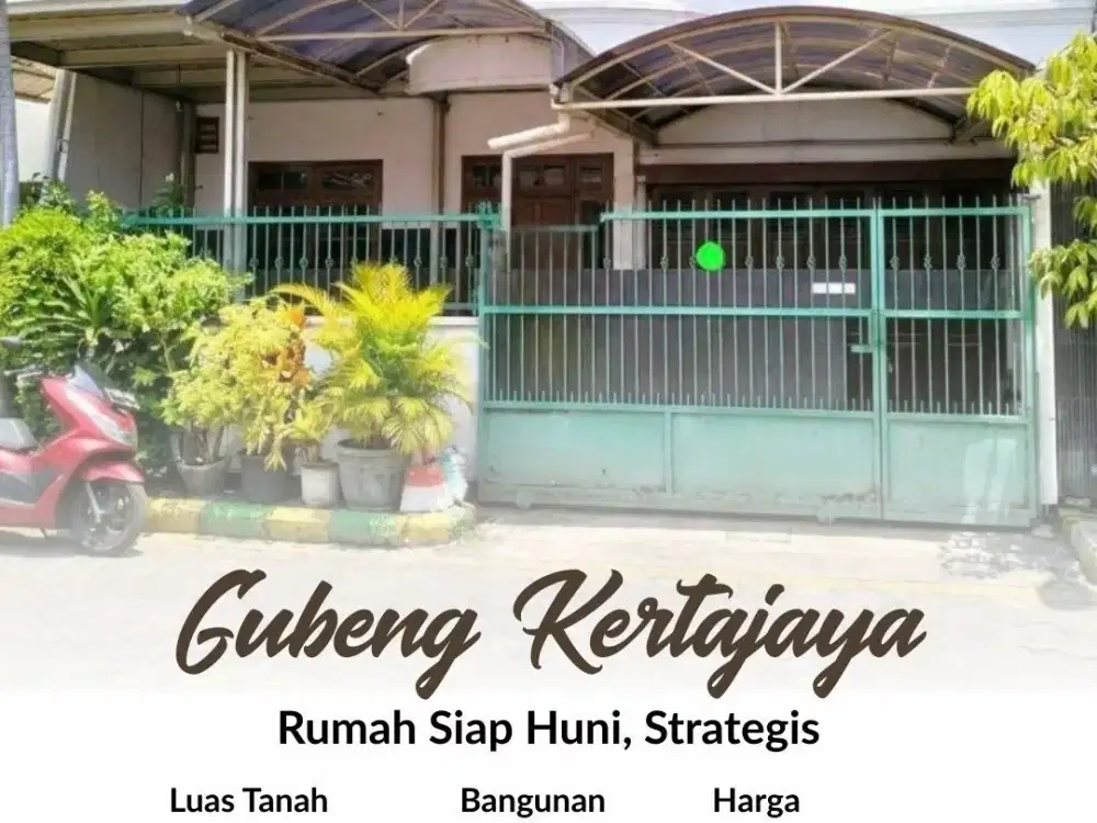 Rumah Gubeng Kertajaya, Siap Huni, Strategis
