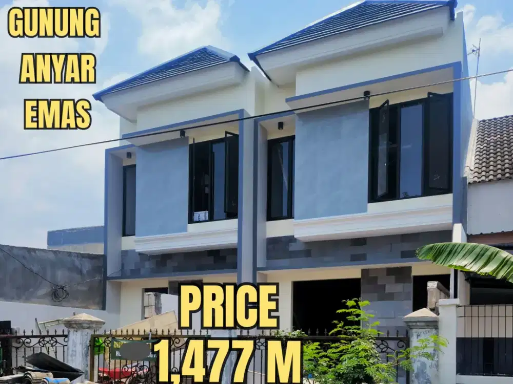 ‼️GANG TERDEPAN‼️ BARU GRESS RUMAH GUNUNG ANYAR EMAS RUNGKUT. DEKAT MERR, TOL, UPN, Dsb (INDEN)