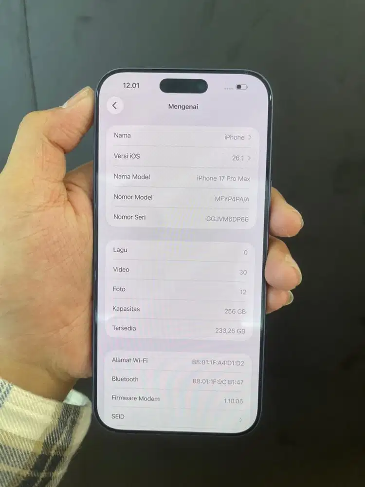 Iphone 17 promax 256GB ibox Full set no mines