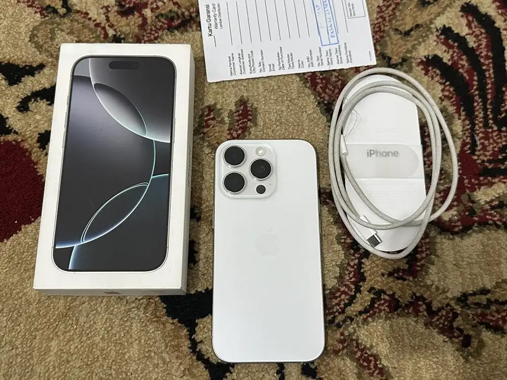 iPhone 16 Pro 256 White Digimap Garansi Aktif Mulus Like New Fullset