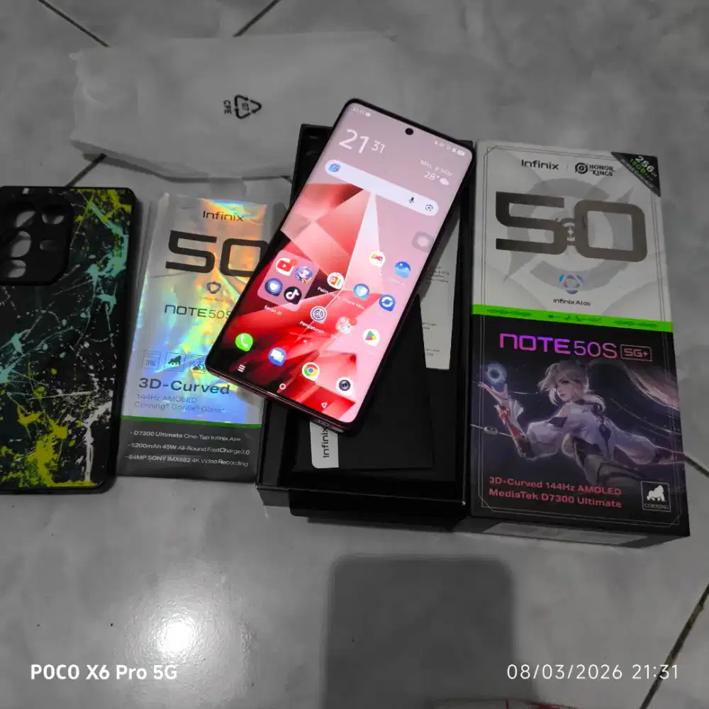 Infinix Note 50s 5G+ 8/256gb Fullset