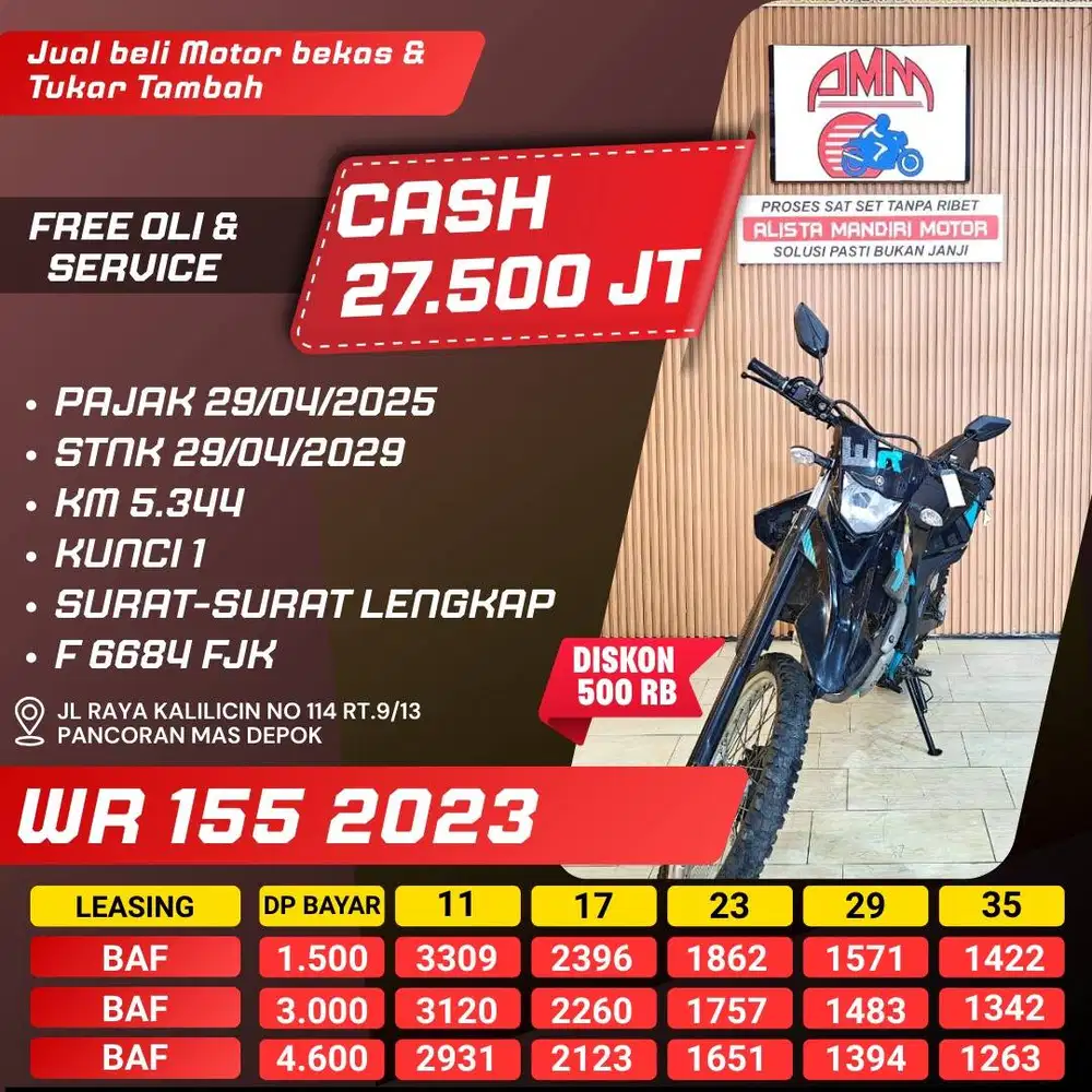 KRDIT DP 1 JT WR 155 TH 202 BISA CASH/TRADE IN/PAKAI CC/PAYLATER